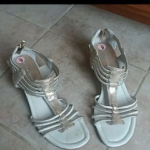 Donald J. Pliner gold strappy sandals